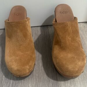 UGG Women's Brown Suede Clogs